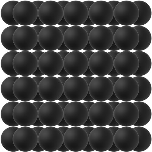 Lot de 80 balles de ping-pong de 40 mm en plastique de couleurs assorties pour bière-pong, arts, travaux manuels et décoration de fête (noir)