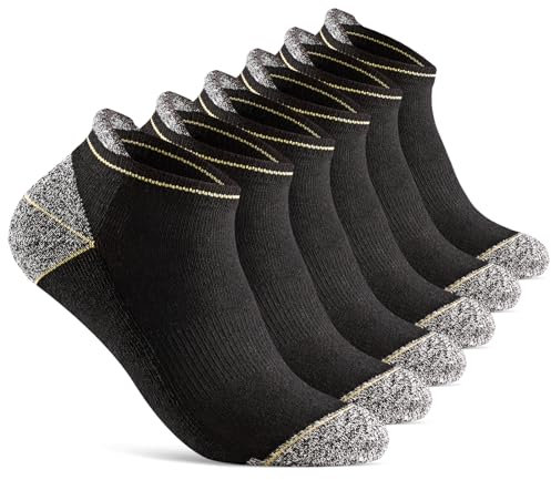 sockenkauf24 Sneaker Arbeitssocken Herren kurz WORK Sommer Arbeitssocken mit verstärkter Ferse & Fußspitze, gepolsterte Sohle, mit Fersenschutz 10209 (6 Paar 39-42)