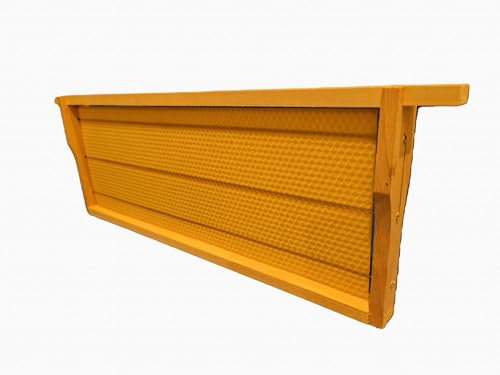 10 Stück Rähmchen Dadant US - Honigraum - inkl. Mittelwand fertig eingebaut - DN - Bienenbedarf - Imkerbedarf - Wachs - Honig, 482/448 x 159 mm