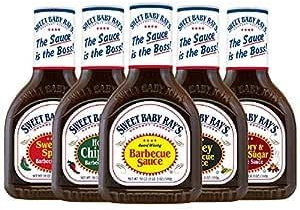 SWEET BABY RAY'S® | BBQ Saucen - 5er MIX (5 x 425ml) Original amerikanische Barbecue Sauce | USA Grillsauce mit rauchigem, smoke Geschmack
