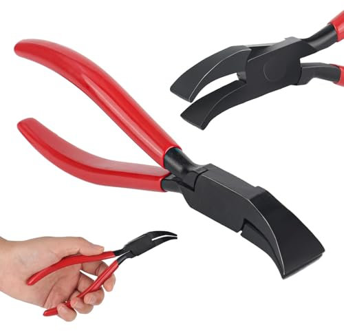 Trendecor Alicates de plegado de 45°, alicates para chapa ancha, 22 mm, herramienta para techado con mango antideslizante, herramienta de plegado, para doblar chapas (rojo 45°)