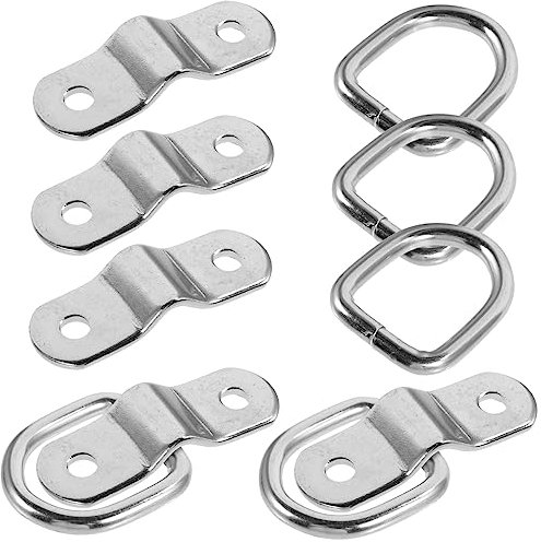 Zerodeko 1 Juego Gancho De Carga con Anilla En D Ganchos Correa Cadena Resistente Trinquete Camión Caravana Amarres Llave Anclajes Grapas Enganche De Caja Grillete 8 Piezas