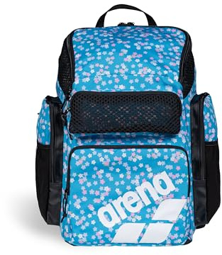 Arena One Go Backpack Swimmers Athletes Sports Gym Rucksack Multisport Daypack Large Size Training Gear Equipment Swim Bag for Men and Women, 45 Liters, Flowers