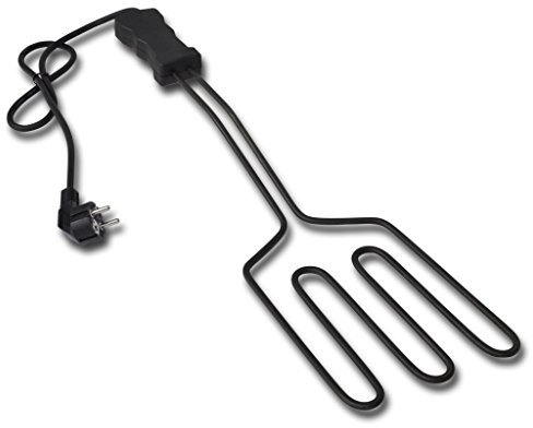 Festnight Encendedor Eléctrico para Carbón y Leña de Barbacoa - Color de Negro Material de Acero y Plástico 1500 W