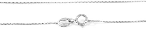 Cadena Oro Blanco Veneciana (50 cm) - Estuche Regalo - Certificado de Garantía - Mondepetit