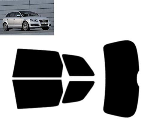 Passgenaue Tönungsfolie für-Audi A3 5-Türen 2008-2012 Heck/Seitenscheiben (20% Schwarz)