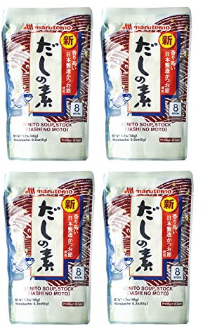 Pamai Pai® Dashino Moto Würzpulver Viererpack: 4 x 48g Portioniert Dashi Brühe Miso Suppen