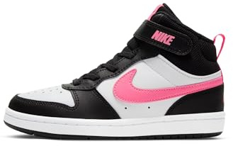 Nike CD7782-005 Court Borough Mid 2 Uomo, Black/Sunset Pulse-White EU 36.5