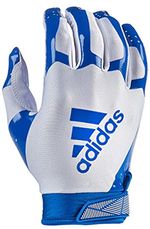 adidas ADIFAST 3.0 Football Receiver Glove, White/Royal, Large