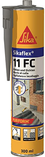 Sika – Kleb- und Dichtstoff – Sikaflex-11 FC Purform Betongrau – geeignet für übliche Baustoffe – lösemittelfrei und emissionsarm – 300 ml