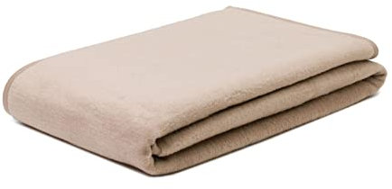Gözze Ambiente Trendlife Baumwoll-Acryl-Decke Arizona Uni Einfassband 150x200cm Taupe