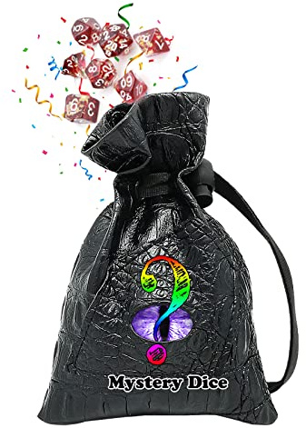 Haxtec Dragon Dice Bag Drawstring Leather DND Dice Pouch Storage Bag Compatible with Dungeons and Dragons D&D Gift, Coins and Accessories (Red Eye) Patent Number D893867