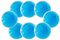 Lot de 8 packs de glace, masque pour les yeux, protection des yeux, compresse froide et chaude en PVC, réutilisable, pack de glace bleu rond, spa pour les yeux, petit pack de glace en gel.