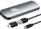 Dogfish Tragbare Externe SSD 500GB Ngff 2242/2260/2280 Graues Metall USB 3.1 Typ-C Ultra-leichte Externe Mini Atmungsaktiv SSD für Mac/Windows/Android/Linux (bis zu 6Gbps,mit LED)