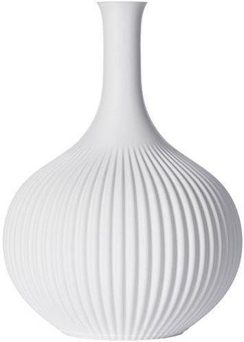 3D Vase Blumenvase/Dekovase Sonja 20 cm für Schnitt-/ Trockenblumen | nachhaltig | wasserdicht (Weiß)
