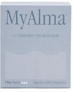 Tampones con Aplicador - Algodón 100% Orgánico - Hipoalergénicos, Sin Tóxicos - Flujo Moderado, Máxima Protección - Fabricados en Europa (SUPER)