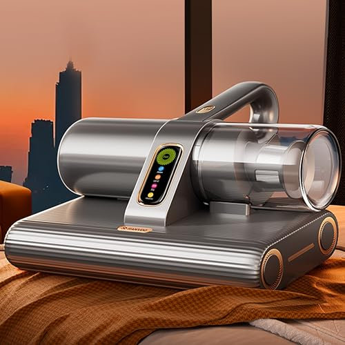 PureMatt Pro 35Kpa Max Suction AI Mattress Vacuum [100% Allergen, Dust & Pet Hair Removal] Bed Vacuum Cleaner with UV Lights, Ultrasonic, HEPA Filter & Sensor, for Bed, Sofa, Carpet, Corded, Gray