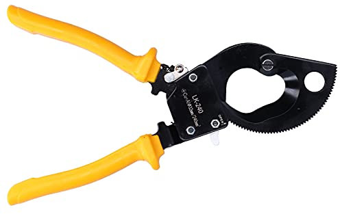 Cortador de Cables, Cortadores de Cables con Trinquete de Alta Resistencia para Electricistas, Tijeras de Trinquete de Acero con Alto Contenido de Carbono, Herramienta de Corte