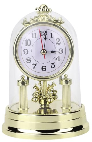 Brrnoo Orologio Vintage, Orologio da Tavolo Orologio da Scrivania Silenzioso, Orologio Antico in Stile Europeo, Orologio da Camino, Sveglia retrò per l'arredamento Interno del