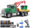 Mostop Remote Control Garbage Truck with with 2 Loader Trash Cans, 4 Channel Recycling Truck, Lights & Sounds, 2 Batteries, 28PCS Traffic Signs- Educational Toy Gift for Kids Ages 6+
