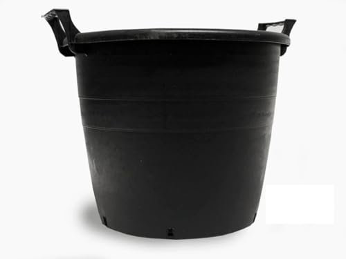 Tiesto Maceta macetón con Asas. 110 litros. Ø 60 x 46 Cm. Exterior para Plantas y arboles Grandes. Segura Garden. Ventajas Mayor Crecimiento y Facilidad de traslado. Resistente a los Rayos UV
