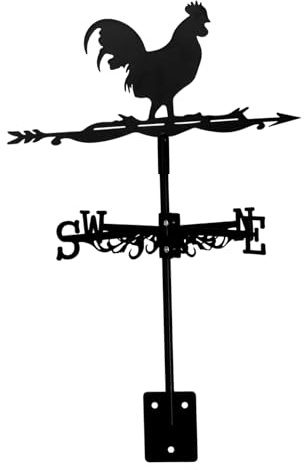 1 Ensemble de girouettes en Forme de Coq pour Toit de Jardin, décoration de Cour, Support en métal, Panneau de Direction du Vent, girouettes en Fer