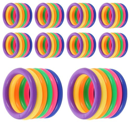 Anneaux de Lancer pour Bouteilles, 60 Pièces en Plastique, Entraînement | Usage Carnaval et Jardin, Bords Arrondis, Léger et Ergonomique, pour Garçon et Filles et Adultes