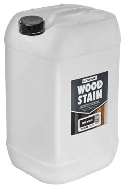 Littlefair's Wood Stain Water Based - 20 LTR - Indoor Furniture Stain Light & Dark Finishes - Special Non Toxic & Eco Friendly Formula - Wood Stain for Crafts - Colour: Sensual Soft White