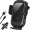 ULTRICS Car Phone Holder Wireless Charger, 15W Wireless Car Charger, Automatic Clamping Phones Holder Chargers, Phone Mount Compatible for iPhone 16/15 Pro Max /14/13 and Galaxy S25 Ultra/S24+/S23