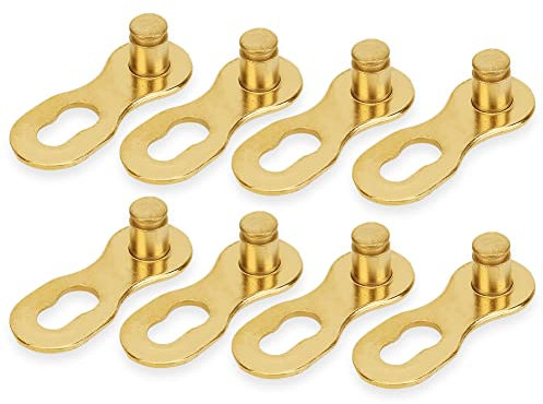 Fahrrad Kettenglied, 4 Paar Fahrrad 12 Fach Kettenverschluss Kettenschloss Stahl Fahrrad Kettenglieder (Gold)
