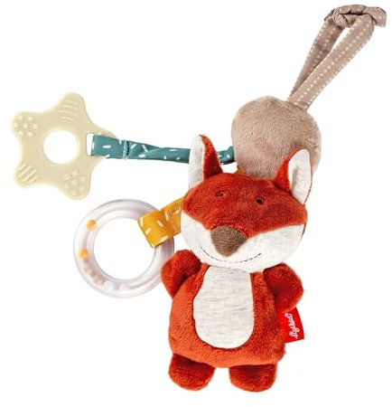 sigikid 43169 Babyaktivspielzeug Anhänger Fuchs, rot