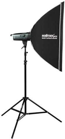 Walimex pro Emerger 400 Set Single - leistungsstarke Studio Blitzleuchte mit 2,4 GHz Empfänger, 400 Ws, kurzer Wiederaufladezeit, LED-Einstelllicht, 16 Kanäle und 4 Gruppen, kompakt und mobil