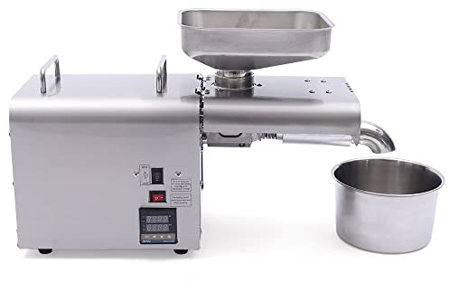 Automatisch Elektrische Ölpresse,750W,Temperaturkontroll Ölpresse Maschine heißer kalter Öl Extraktion Expeller Für Flachs Erdnuss Castor Hanf Perilla Samen Canola Sesam