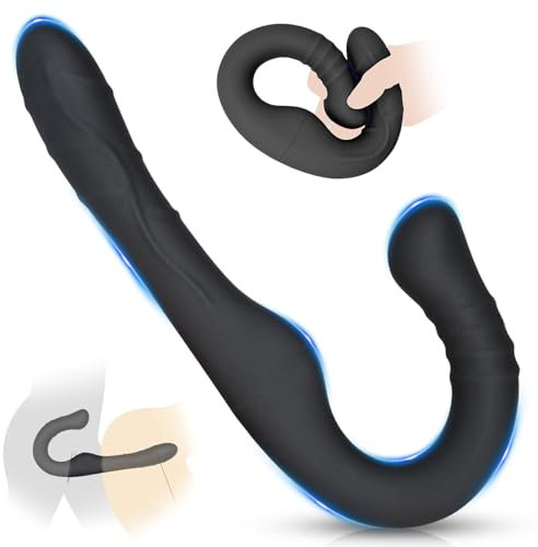 BDSMJOY Dildo Doppeldildo Realistische Dildos,Double Dildos mit Riesen Dildo & Analhaken,Analplug Diloschwanz für Frauen,Anal Dildo,Strap on Umschnall-Dildos,Sex Spielzeug für die Frau Lesbische