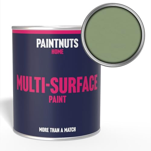 Paintnuts Multi-Surface Paint - RAL-6021 - PALE GREEN - 250ml Tin - Matt Finish