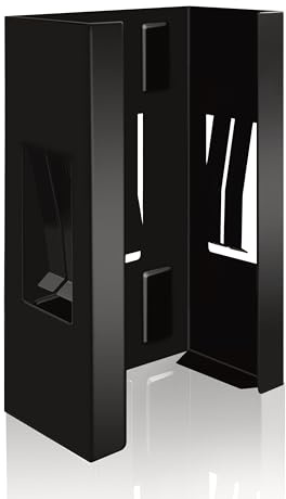 C&T Magnetic Glove Box Glove Holder Tissue Dispenser Wall Mount Glove Box Organizer for Hospital Workshop Garage Kitchen Office Box(Black,25.4x15x10cm)