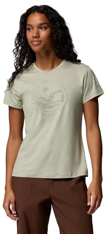 Columbia Sloan Ridge Graphic SS Tee, Tecnologia Omni-Wick, Gestione dell'umidità, Design pronto per l'avventura, Tessuto sostenibile - da donna