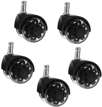 5pcs Heavy Duty Chair Wheels for Office and Gaming Chairs Smooth Swivel Casters for Hard Floors Carpet Laminate Tile Durable and Reliable