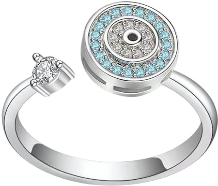 Bague rotative - Bijoux pour femme - Anneaux sensoriels de jouet Fidget pour hommes et femmes - Anneaux sensoriels - Anneau roulant pour adultes, bijoux anti-stress élégants pour amoureux, vacances