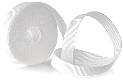 IdeaGenesis - Cinta Persiana 18 MM Ancho x 6 M Blanca Enrollable Recambio Resistente Recogedor Cuerda Carrete Interior Tirantes Correa Duradera Repuesto Universal Facil Montaje (Blanca, Cinta 18mm)