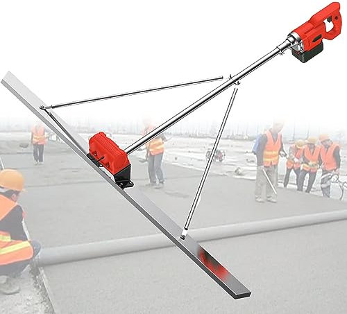 Vibrateur pour Chape de BéTon Kit vibrateur pour Chape à béton, Moteur Vibrant électrique sans Fil pour Finition de Ciment, règle de nivellement de en béton, 1,2 m