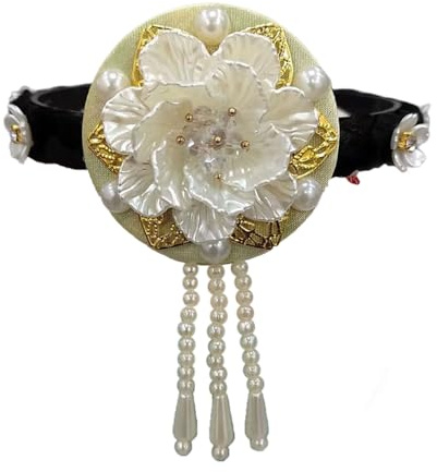 Elegante cerchietto per capelli con perle coreane Hanbok, per donne e ragazze, accessorio tradizionale per balli teatrali, matrimoni, cosplay, festival coreani