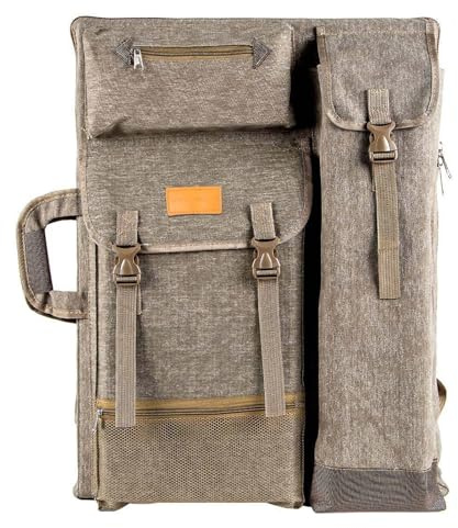 TRANSON Art Portfolio Case Artist Backpack Canvas Bag Large 26” x 19.5”