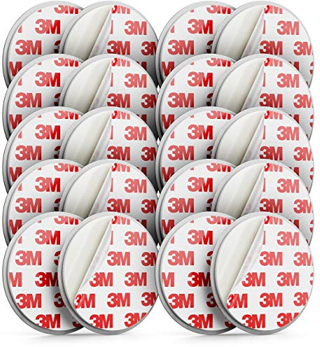 deleyCON 10x Magnetbefestigung für Rauchmelder Magnethalter Feuermelder Selbstklebende Magnethalterung Klebefläche 65mm Durchmesser