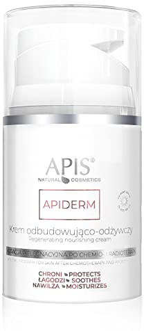 APIS APIDERM Crème visage réparatrice SPF 10 pour le jour avec extrait d'arbre tara, avoine, lin, aloès, vitamines A et E, D-panthénol et allantoïne | Nutrition, soulagement et régénération | 50 ml