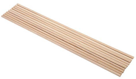 Joyzan Holzstäbe, Rundhölzer Holzstock Bambusstäbe Holzstäbchen Deko Rundstäbe Stäbe Basteln Holzstange Stäbchen Bastel Stock Bastelstäbchen Heimwerkerprojekte Holzarbeit Dekoration DIY, 10 Stück