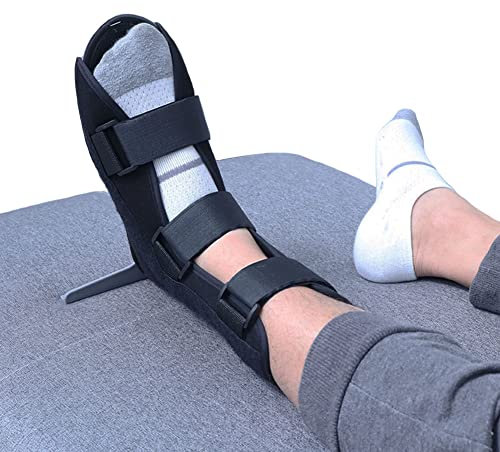 IBLUELOVER Goccia piede notte stecca piede supporto boot correttore frattura caviglia stabilizzatore ortesi per fascite plantare, tendinite, rotto tendine d'Achille, 1 pezzo misura piede destro