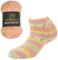 Wollbiene Socks Color Sockenwolle 100g 4-fädig Stricken und Häkeln 75% Schurwolle Farbverlaufswolle Strickwolle Socken (45 rosa orange gelb)