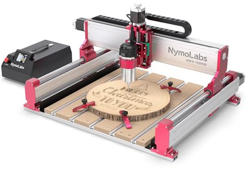 NymoLabs NBX-5040 CNC Router Machine with Custom-Made 710W 7000-30000 RPM Trim Router Spindle & ER-11 Collet, Milling Engraving for Wood Acrylic Aluminum