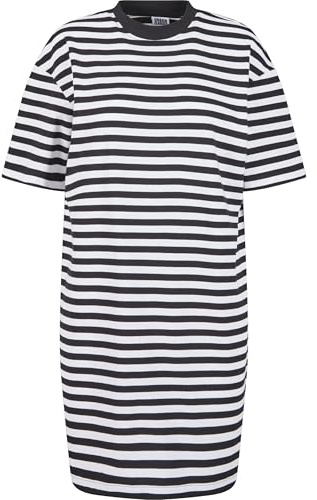 Urban Classics dam Tb6828-ladies Oversized Striped Tee Dress Klänning